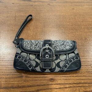 Coach Monochrome Signature Wristlet